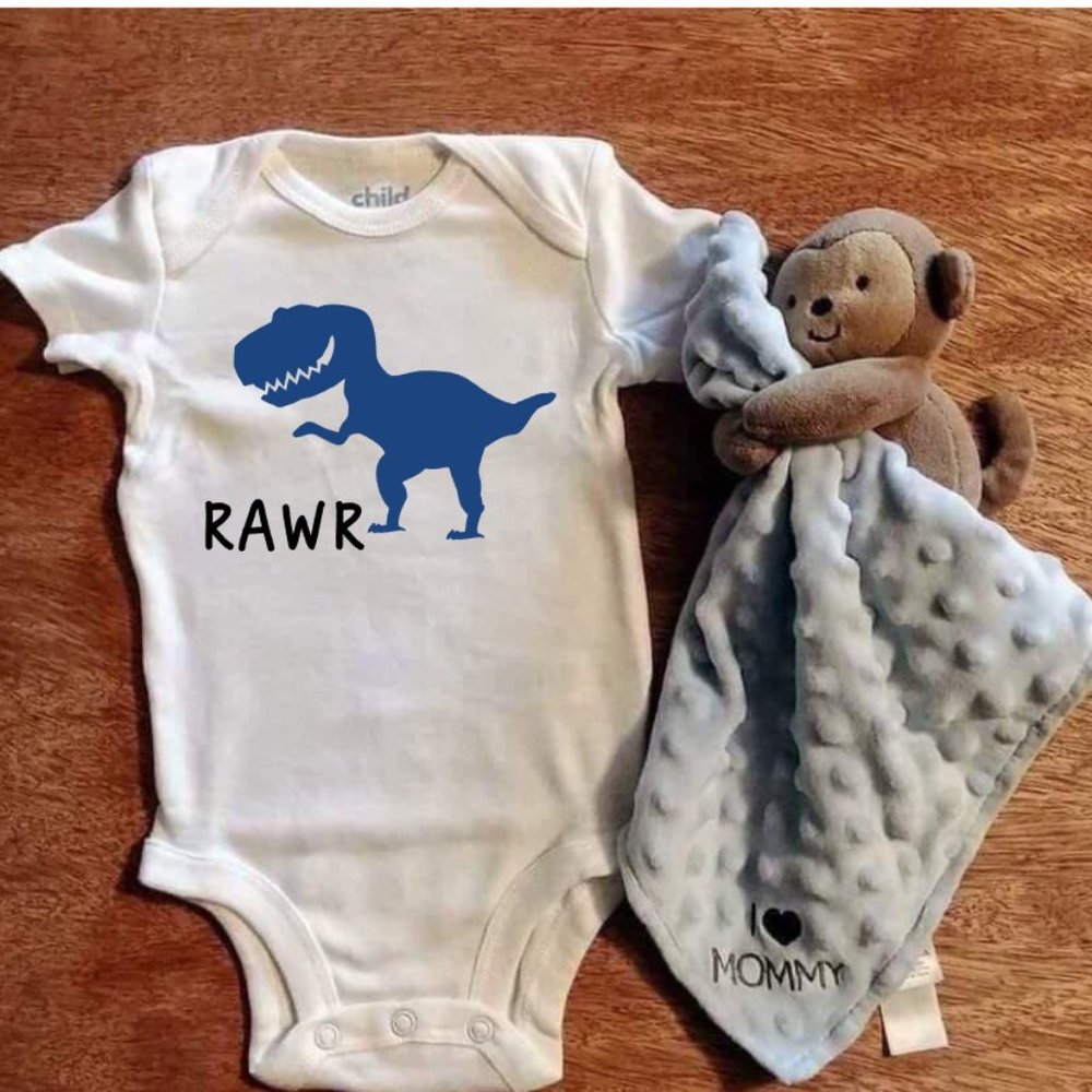 custom dino baby shirt